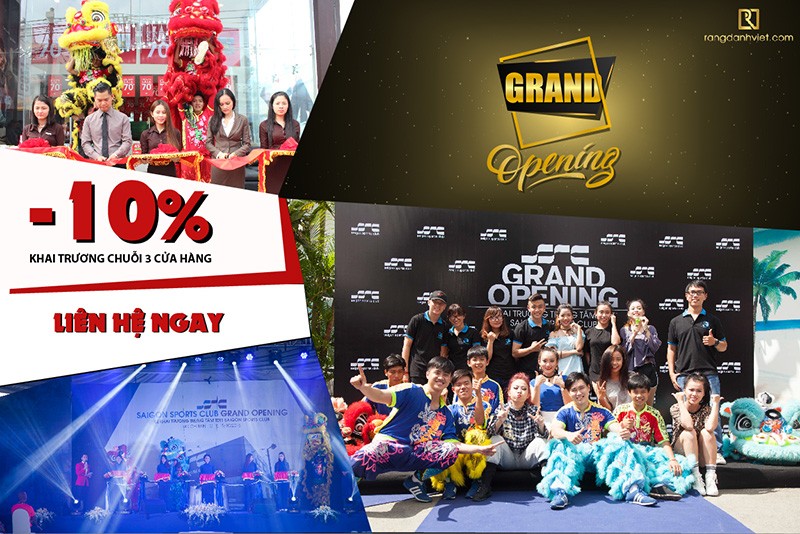 Giảm giá 10% cho khai trương chuỗi ít nhất 3 cửa hàng